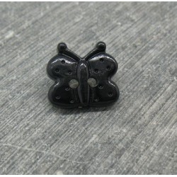 Bouton papillon noir 13mm