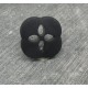 Bouton fleur noir 20mm