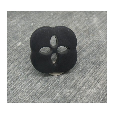 Bouton fleur noir 20mm