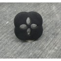 Bouton fleur noir 20mm