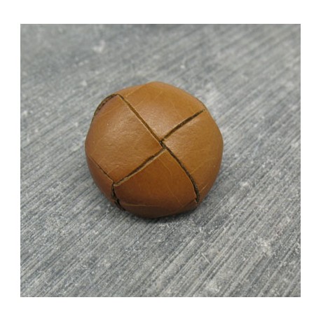 Bouton cuir marron clair 20mm