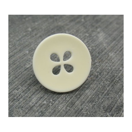 Bouton écru 4t trèfle 15mm