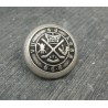 Bouton armoiries royales vieil argent 20mm