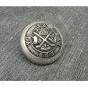 Bouton armoiries royales vieil argent 28mm