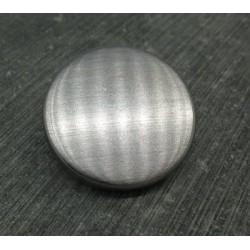 Bouton brossé argent 30mm