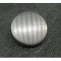 Bouton brossé argent 30mm