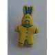 Bouton lapin jaune 18mm 