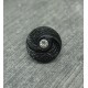 Bouton hélice strass noir 12mm