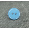 Bouton bleu turquoise cercle blanc 12mm 
