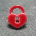 Bouton cadenas coeur rouge 15 mm b22