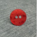 Bouton nacre effet goutte d'eau rouge 13mm