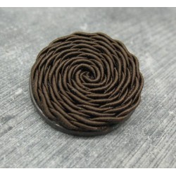 Bouton passementerie marron 31mm