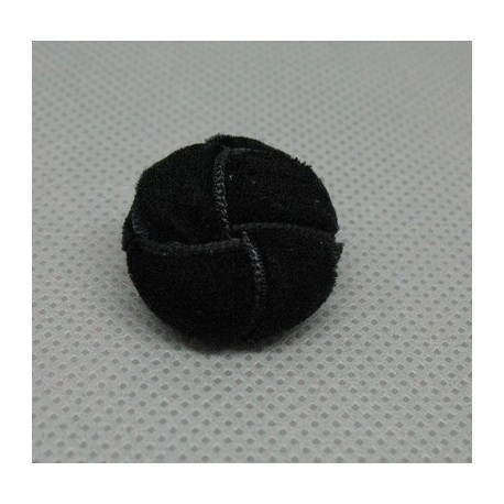 Bouton velours noir imitation bouton cuir 21mm