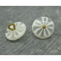 Bouton fleur 5 lobes translucides blanc 15mm