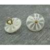 Bouton fleur 5 lobes translucides blanc 15mm
