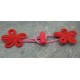 Brandebourg fleur rouge 80mm buchette15mm 