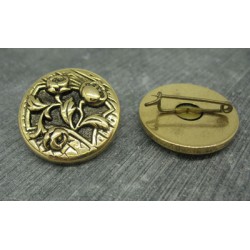 Broche métal dorée 29mm