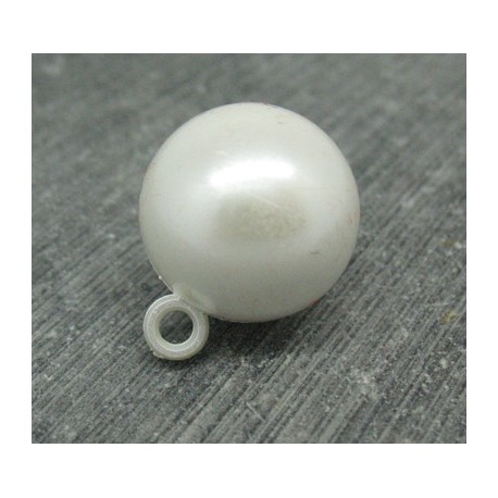 Bouton perle résine nacrée 18mm