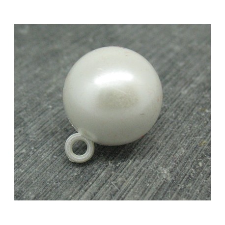 Bouton perle résine nacrée 18mm