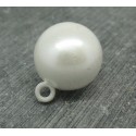 Bouton perle résine nacrée 18mm