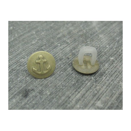 Bouton ancre doré 9mm