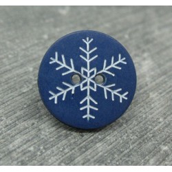 Bouton flocon de neige marin 18mm