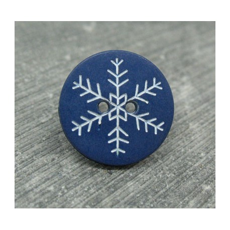 Bouton flocon de neige marin 18mm