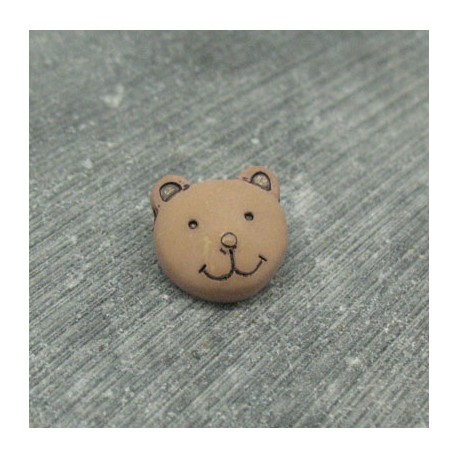 Bouton ours brun 14mm