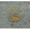 Bouton paillette translucide ocre 18mm