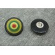 Bouton cible noir 18mm