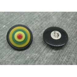 Bouton cible noir 18mm