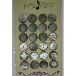 Plaque N°38 24 boutons tahiti gravé 22mm