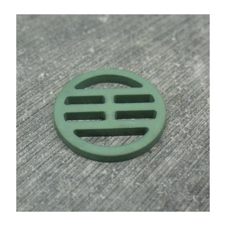 Bouton plaque verte 23mm