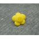 Bouton fleur 5 pétales jaune emaillé verni 12mm