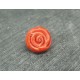 Bouton rose orange émaillé verni 13mm