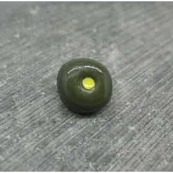 Bouton oeil kaki jaune 12mm