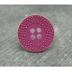 Bouton pointillé délavé fuschia 20mm