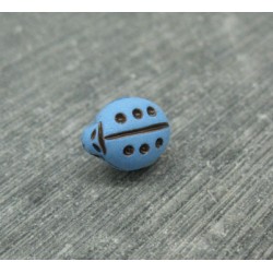 Bouton coccinelle bleu 11mm