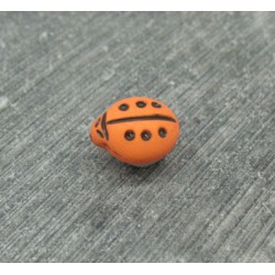 Bouton coccinelle orange 11mm