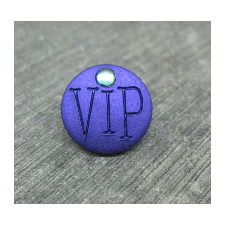 Bouton VIP violet 15mm