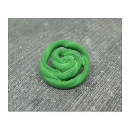 Bouton rose vert 22mm 