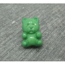 Bouton ours vert 15mm