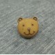 Bouton ours caramel 11mm