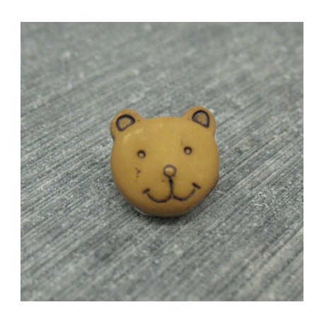 Bouton ours caramel 11mm