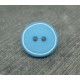 Bouton turquoise cercle blanc 15mm