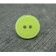 Bouton vert anis cercle blanc 15mm