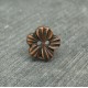 Bouton fleur métallisé cuivre 12mm