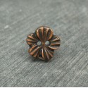 Bouton fleur métallisé cuivre 13mm