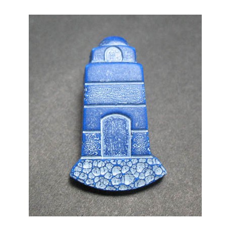 Bouton phare bleu blanc 27mm