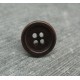 Bouton ivoire végétal marron 15mm